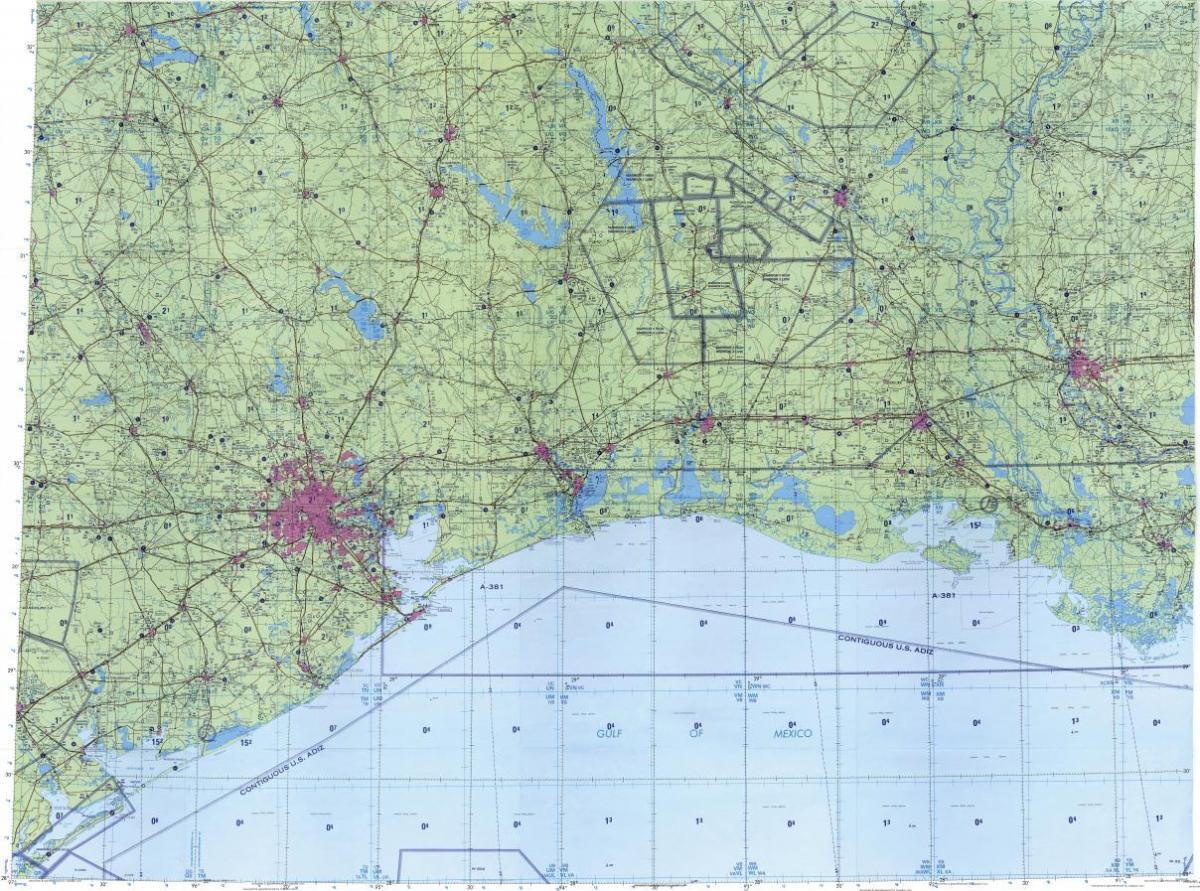 地形図のヒューストン