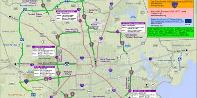地図のヒューストンの有料道路
