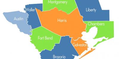 郡地図のヒューストン
