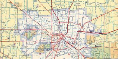 地図のヒューストン高速道路