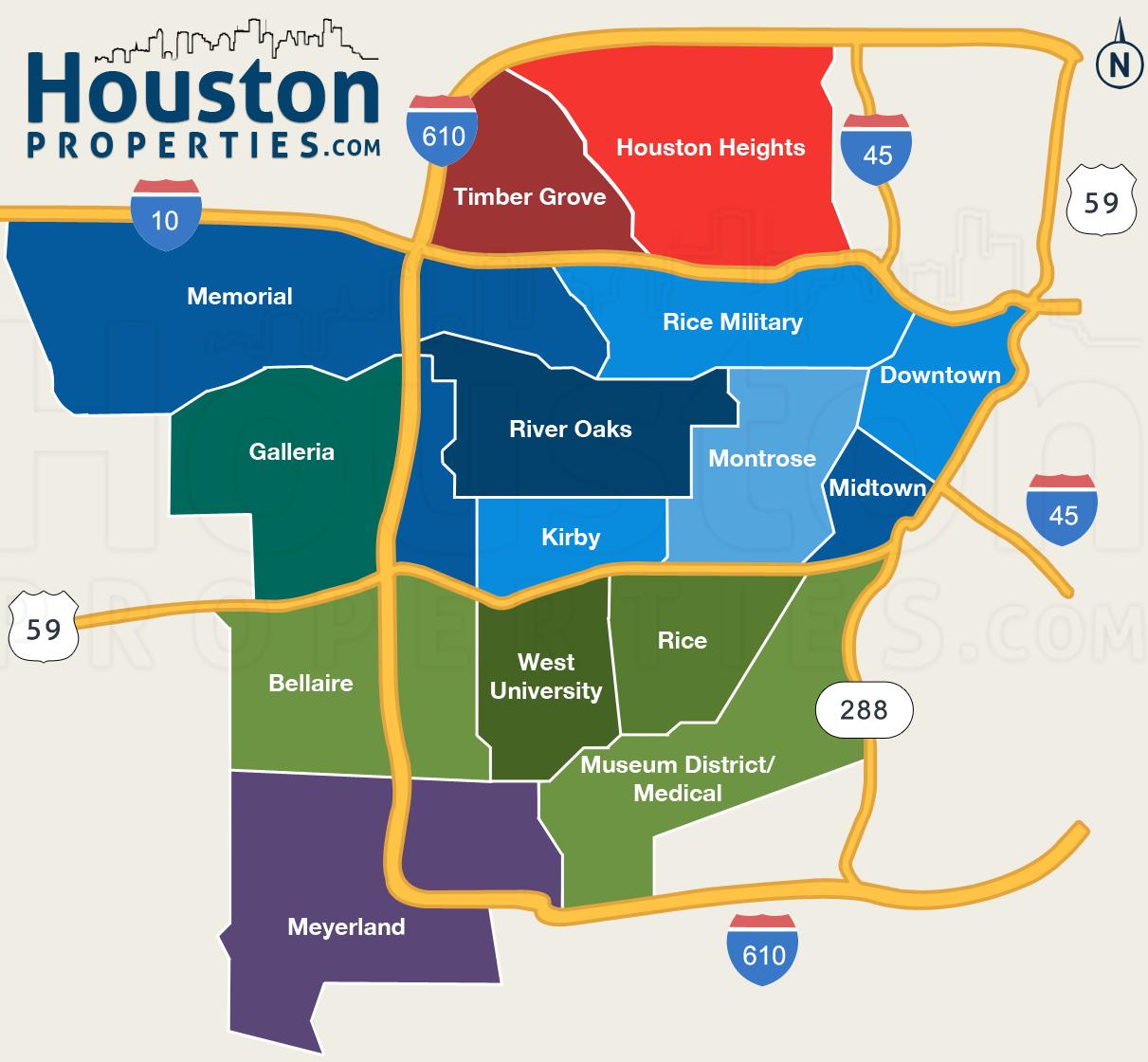 Houston Tx地図 ヒューストンテキサス州の地図 テキサス アメリカ
