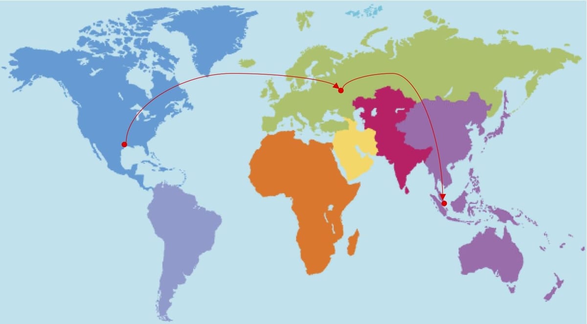 ヒューストン世界地図
