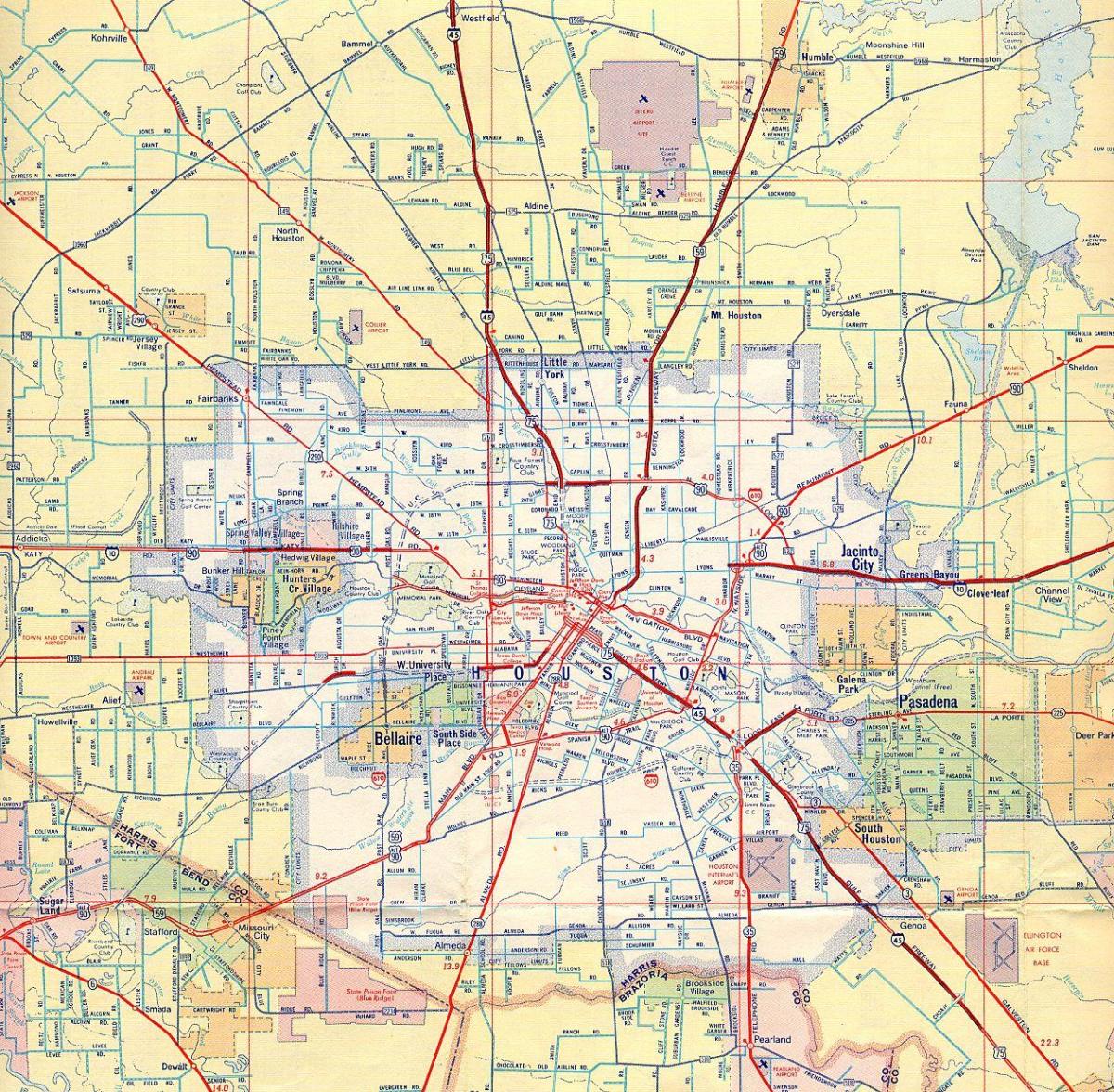 道路地図のヒューストン