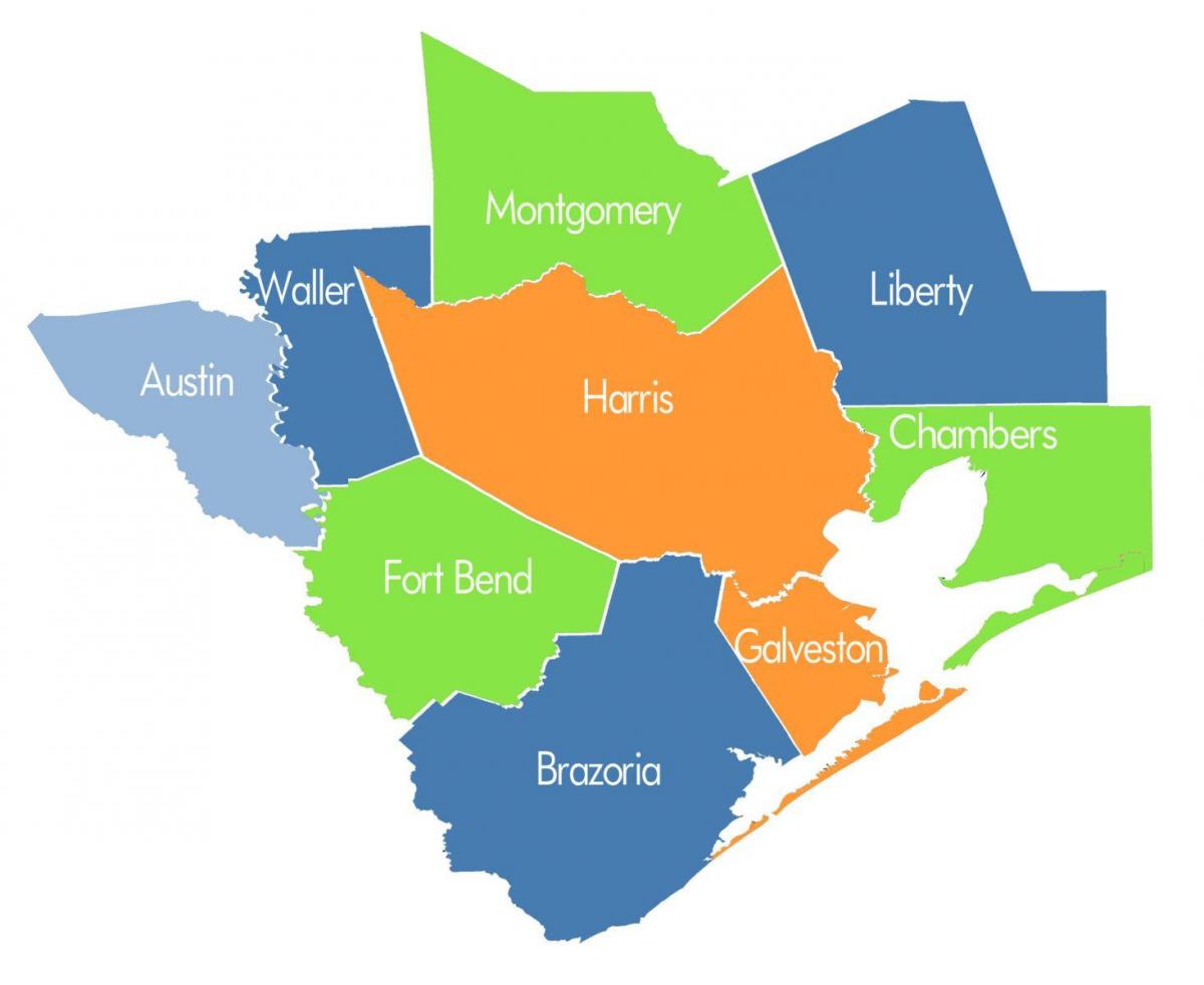 郡地図のヒューストン