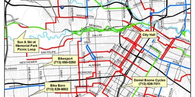 バイクトレイルヒューストンの地図