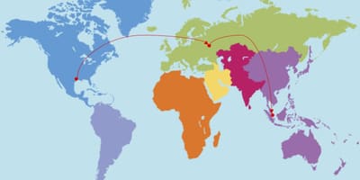 ヒューストン世界地図
