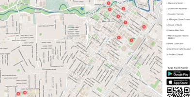 ヒューストン観光地図