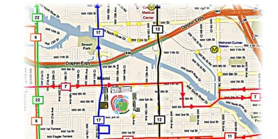 ヒューストンのバス路線図