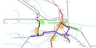 ライトレールヒューストンの地図