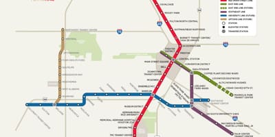 ヒューストン列車の地図