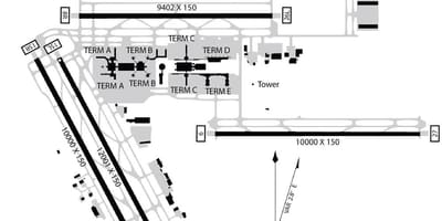 ジョージブッシュ国際空港地図