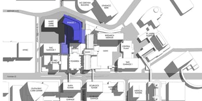メソジストヒューストンの病院の地図